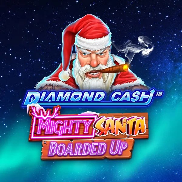 Slots logo of Diamond Cash Mighty Santa Boarded Up from Greentube at PlayJango Casino
