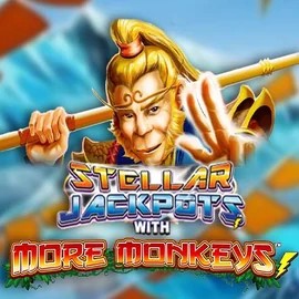 Stellar Jackpots with More Monkeys slot logo by Lightning Box Game at PlayJango Casino
